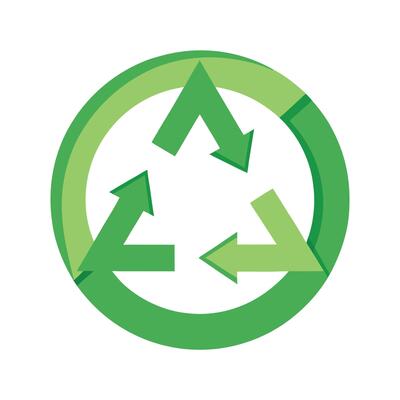Abstract Recycling Icon with Modern and Innovative Design