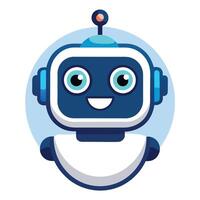 Minimalist Robot Face Icon with Modern Design Elements vector