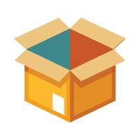 Abstract Shipping Box Icon with Modern and Innovative Design vector
