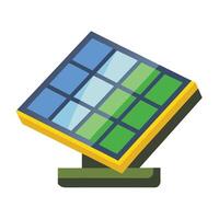 Sleek and Modern Solar Panel Icon with Futuristic Design vector