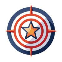 Abstract Star Icon with Modern and Innovative Target Design vector