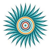 Sleek and Modern Starburst Icon with Futuristic Spiral Design vector