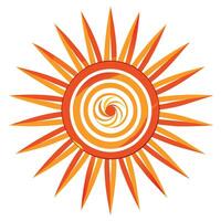 Modern Starburst Icon with Unique and Creative Spiral Design vector