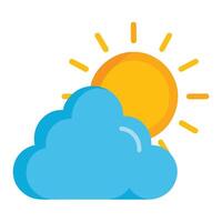 Modern Weather Forecast Icon with Unique and Creative Design vector