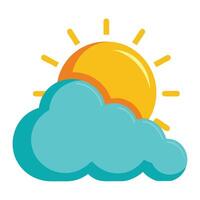 Stylized Weather Forecast Icon with Modern Design Elements vector