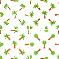 Seamless pattern with cartoon palm trees showing summer vibes vector