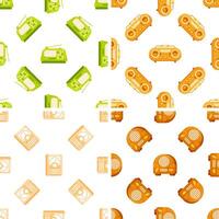 Seamless pattern with vintage radio receivers broadcasting nostalgic melodies vector