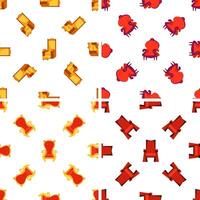Seamless pattern with majestic golden and red royal thrones, creating an aristocratic ambiance vector