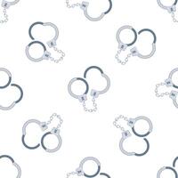 Handcuffs pattern symbolizing law, justice, and arrest, suitable for legal or crime related themes vector