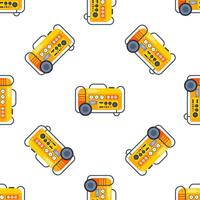 Portable generator seamless pattern representing emergency power supply for domestic use vector