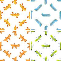 Seamless pattern with colorful kayaks and canoes on white background vector
