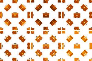 Seamless pattern with briefcases and suitcases representing business and travel vector