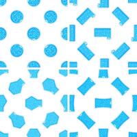 Seamless Pattern of Various Shapes Swimming Pools on White Background vector