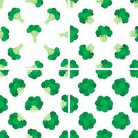 Fresh broccoli florets form a repeating pattern, ideal for healthy food or vegan lifestyle themes vector