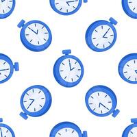 Blue Stopwatch Pattern Showing Time Passing Quickly vector