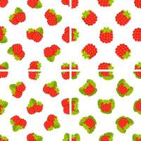 Seamless pattern with juicy raspberries creating a vibrant summer design vector