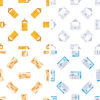 Seamless pattern with envelopes and letters representing postal service and communication vector