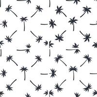 Seamless pattern with stylized palm trees blowing in the wind vector