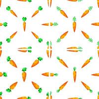 Seamless pattern with whole and sliced carrots showing healthy eating habits vector