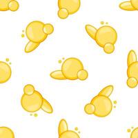 Seamless pattern with omega 3, vitamin d or fish oil shining drops on white background vector