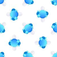 Blue and White Medicine Capsules Creating a Seamless Pattern on White Background vector