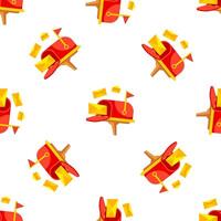 Red mailbox overflowing with letters and correspondence is receiving a lot of mail vector