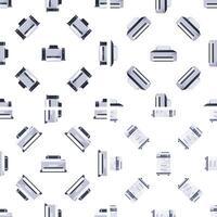 Seamless pattern with printers and copiers representing printing and office work vector