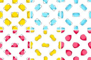 Seamless pattern with colorful abstract shapes creating a modern and vibrant design vector