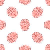 Seamless pattern with brains showing intelligence, creativity and imagination vector