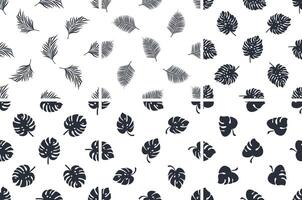 Seamless pattern with tropical leaves creating a summer vibe vector