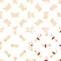 Seamless pattern with diplomas and ancient scrolls forming a background for education or history projects vector