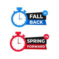Stopwatch Showing Spring Forward and Fall Back Daylight Saving Time vector