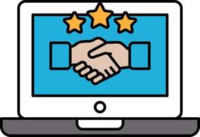 Concept of collaboration and partnership, with the stars symbolizing success vector