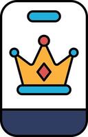 A phone case with a crown on it vector