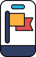 A phone with a flag on it vector