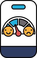 A phone screen shows a smiling face vector