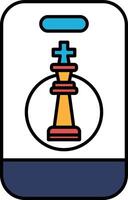 A phone case with a chess piece on it vector
