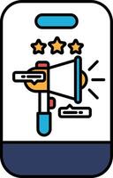 A phone with a microphone and a star on it vector