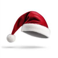 realistic Santa hat with fluffy white trim, perfect for Christmas celebrations and holiday festivities. This accessory adds festive touch to any outfit photo