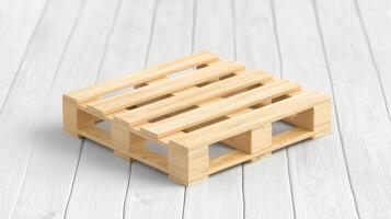 wooden pallet is essential in warehouse logistics, providing effective supply chain solutions for transporting goods efficiently. Its sturdy design supports various logistics needs photo