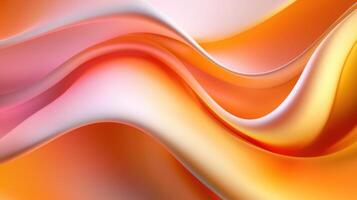 An abstract background with orange and pink waves photo