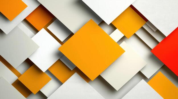 un naranja y blanco geométrico antecedentes con cuadrícula foto