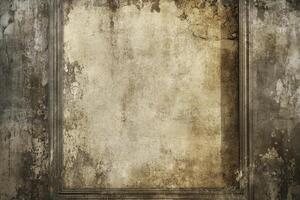 Grunge Wall Texture Background with Frame photo