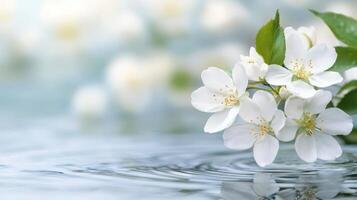 A close up of a white flower with a blue background photo