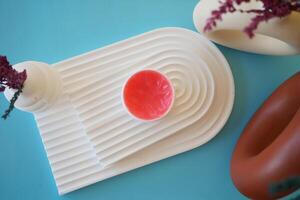 top view of petroleum jelly on a table photo