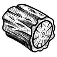 Wooden log illustration forest element, timber cutting, cross section, nature design, tree texture vector