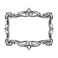 ornate decorative frame design, elegant vintage border with intricate floral patterns, classic elegance vector