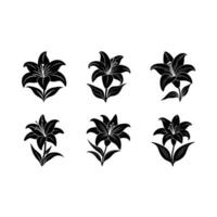 Easter Lily Silhouette - Elegant Design for Spring and Easter Themes vector