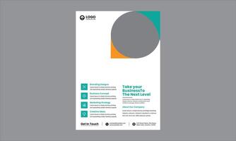 Clean, modern, and minimal corporate flyer design.Focuses on simplicity with geometric shapes for a professional look vector