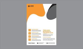 This design is a modern, professional business flyer or brochure template with a clean and structured layout. vector